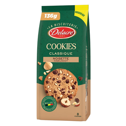 Cookies Chocolat et Noisette DELACRE COOKIES 136g