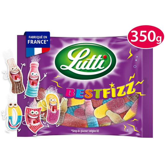 Bonbons Assortiment Bestfizz Piquants LUTTI Le sachet de 350G