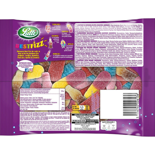 Bonbons Assortiment Bestfizz Piquants LUTTI
