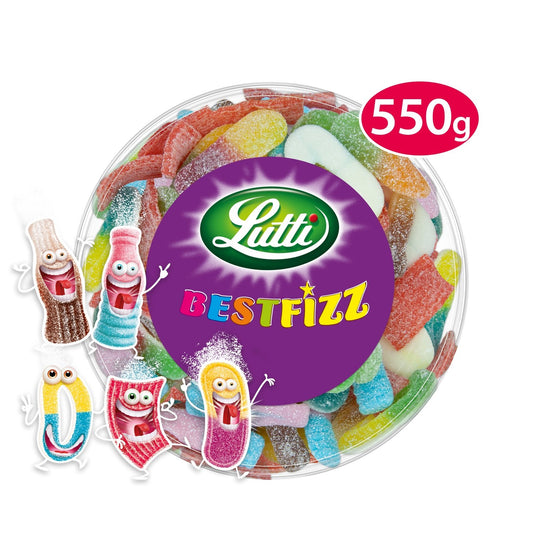 Bonbons Assortiment Bestfizz Piquants LUTTI La boîte de 550G