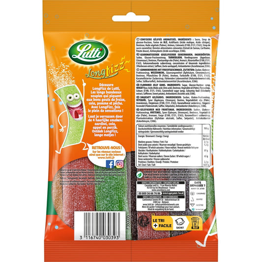 Bonbons Longfizz Piquants aux Fruits LUTTI