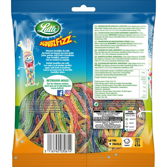 Bonbons Scoubifizz Piquants aux Fruits LUTTI