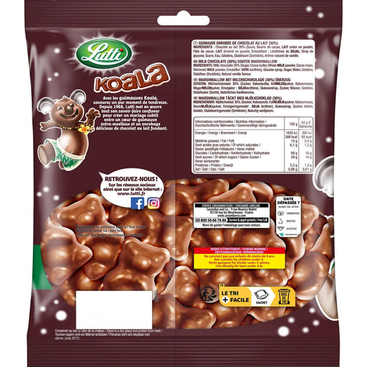 Bonbons Koala Lait Guimauve au Chocolat au Lait LUTTI