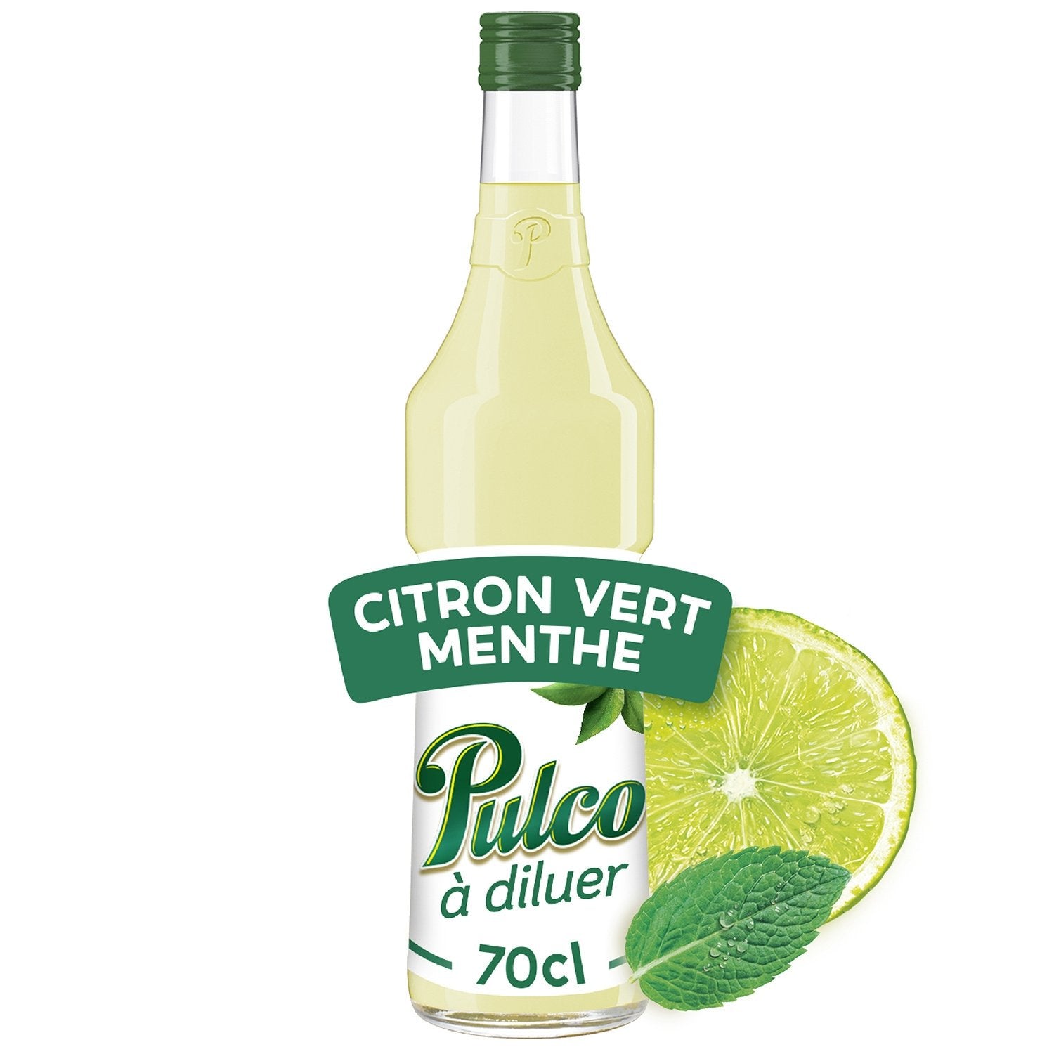 Boisson Concentrée au Citron Vert et Menthe PULCO la bouteille de 70cl
