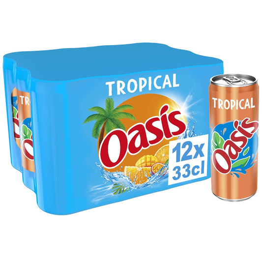 Boisson aux Fruits Tropical OASIS le pack de 12 canettes de 33cL