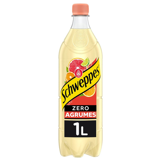Soda aux Agrumes Zéro Sucres SCHWEPPES la bouteille de 1L