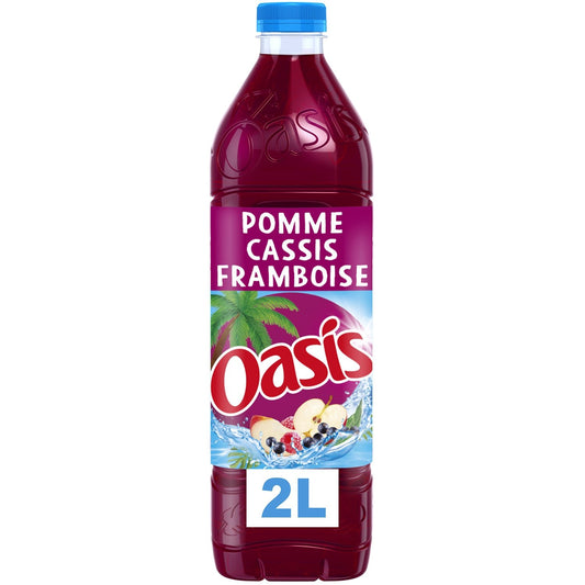 Boisson aux Fruits Pomme Cassis et Framboise OASIS la bouteille de 2L