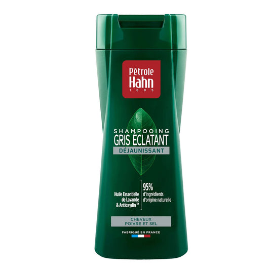 Shampoing Homme Cheveux Gris Eclatant Poivre et Sel Déjaunissant Huile Essentielle de Lavande et Antioxydin PETROLE HAHN le flacon de 250mL