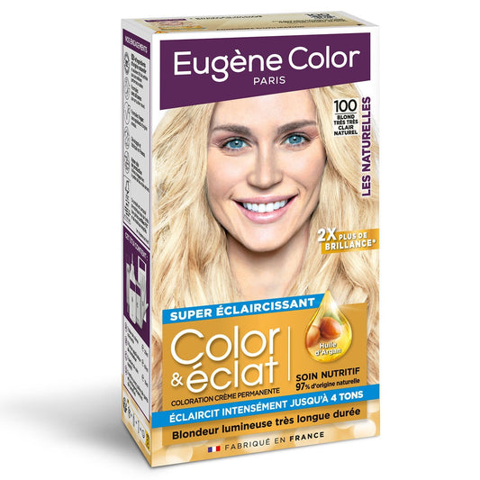 Coloration Permanente 100 Blond Très Très Clair Naturel Huile d'Argan Color & Éclat EUGENE COLOR la boite de 115 ml