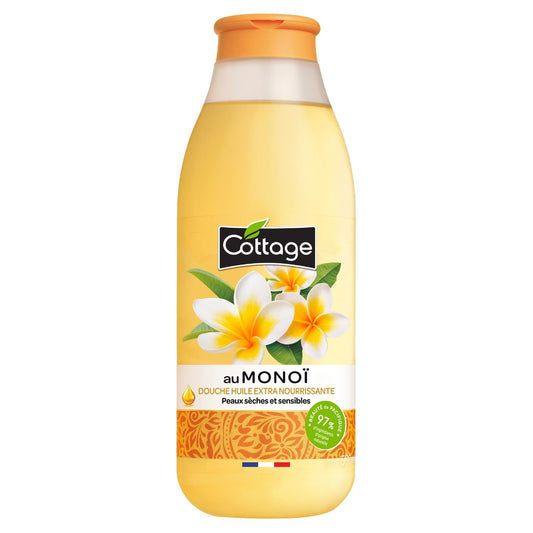 Gel Douche Nourrissante Huile Précieuse Monoï COTTAGE le flacon de 560mL