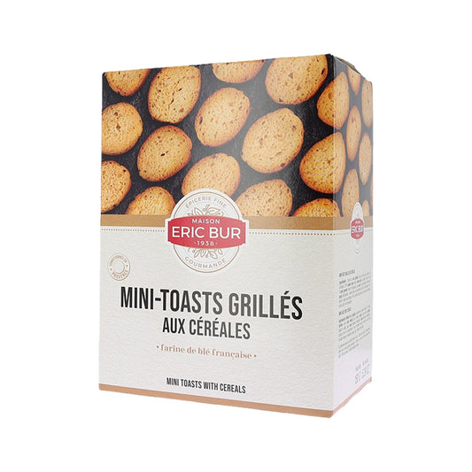 Mini-Toasts Grillés aux Céréales ERIC BUR la boite de 150g