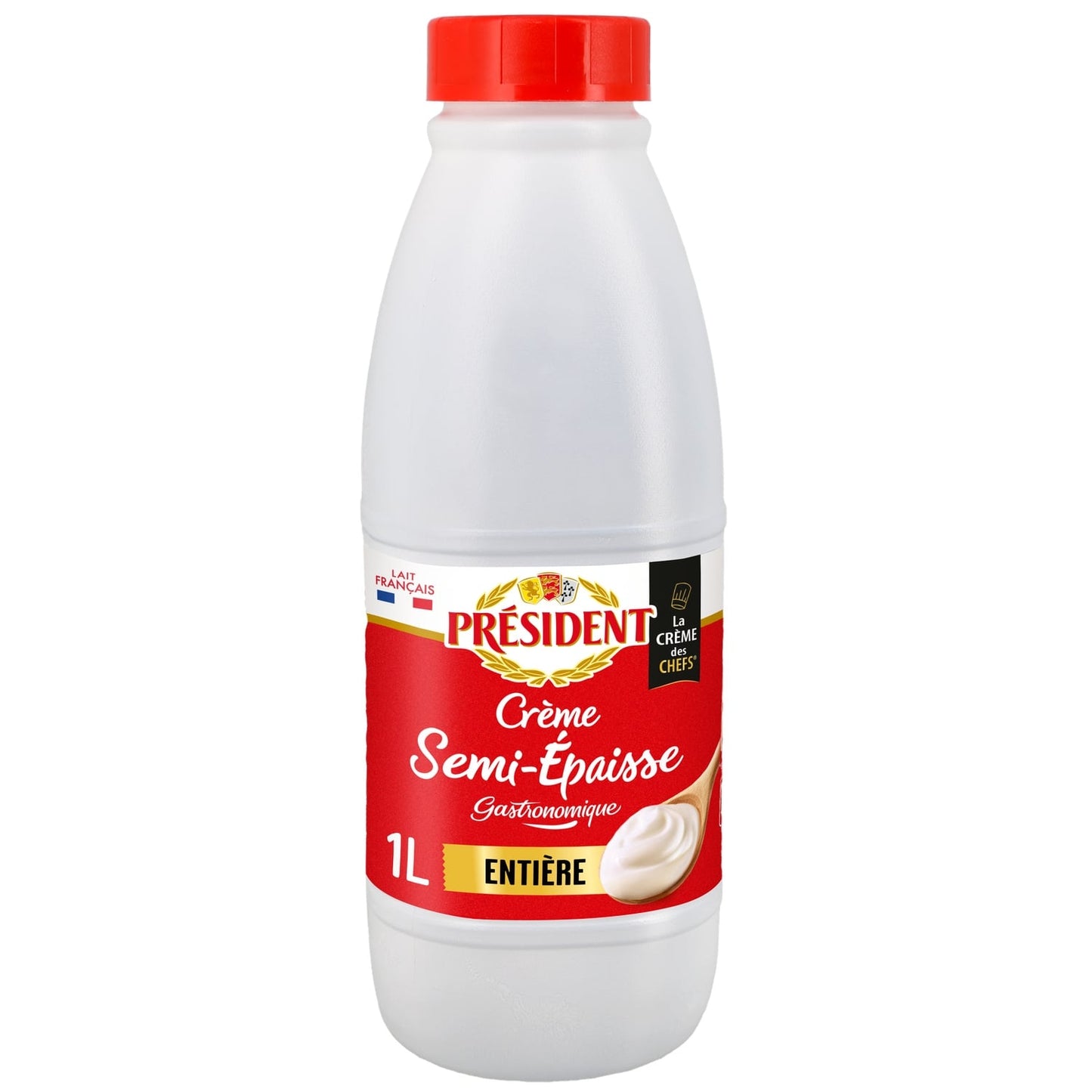 Crème UHT semi-épaisse entière 30% MG PRESIDENT 