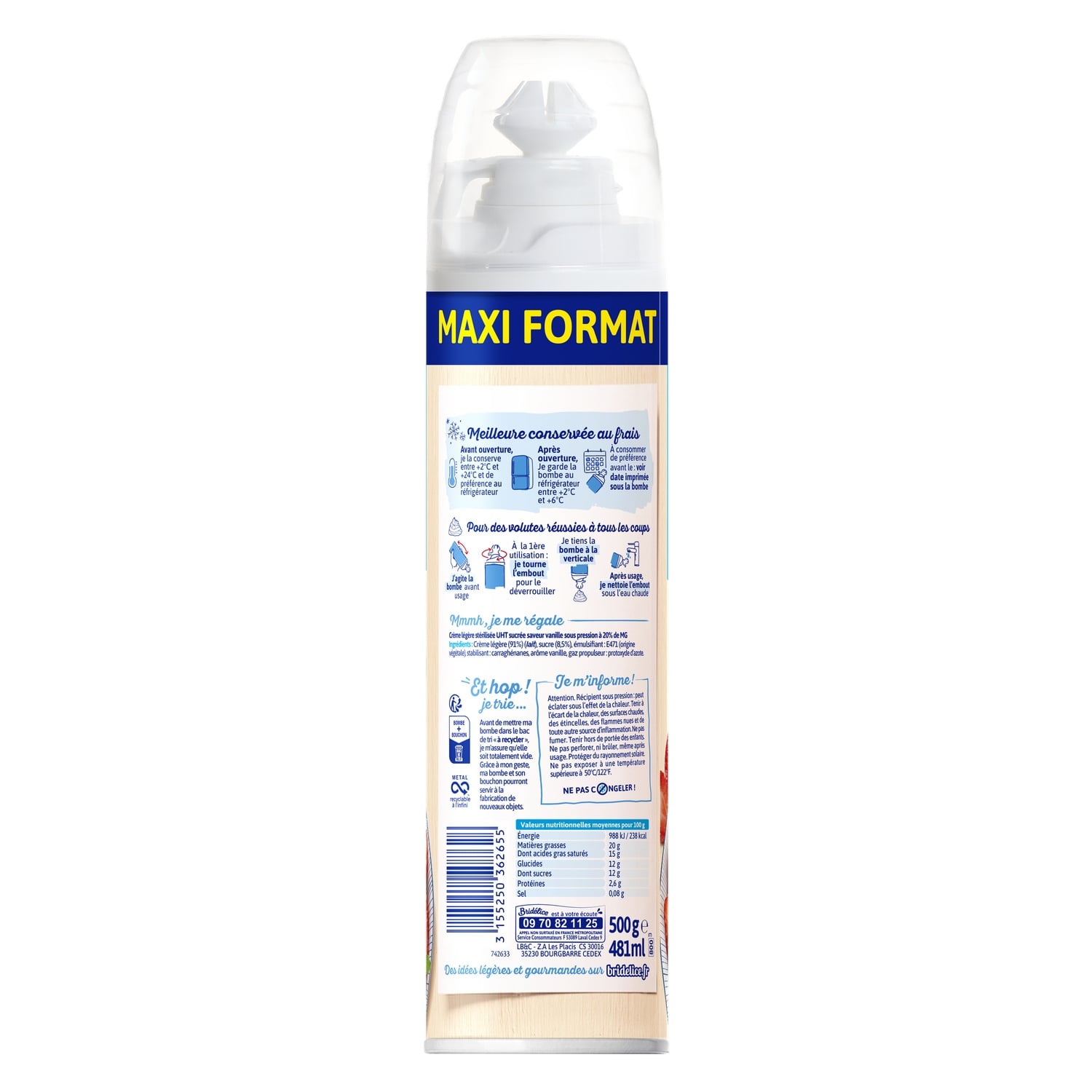 Crème Fouettée Légère BRIDELICE 
