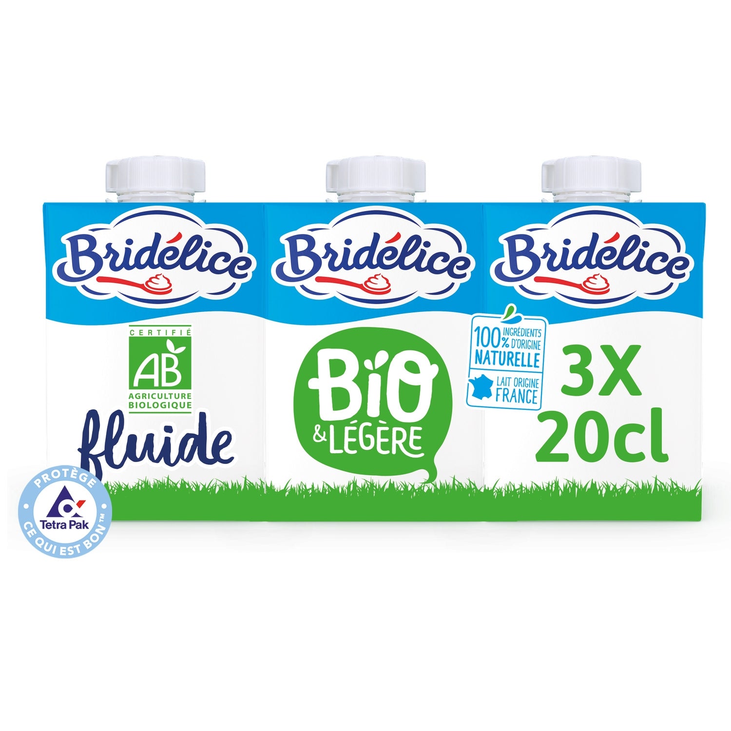 Crème Fluide Bio Légère 15% Mat.Gr. BRIDELICE 