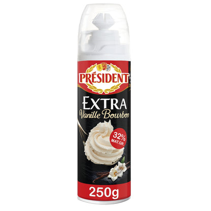 Crème Fouettée Extra Vanille Bourbon Entière PRESIDENT 