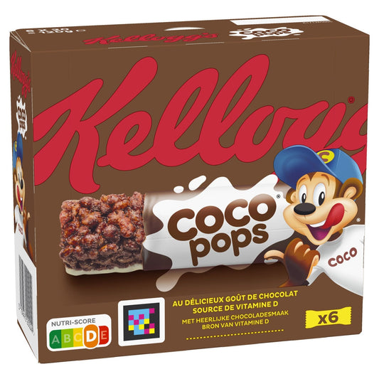 Barres de Céréales Coco Pops KELLOGG'S les 6 barres de 20g