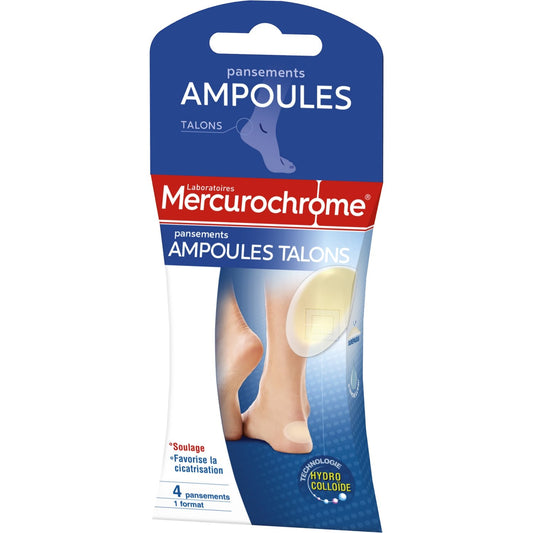 Hydrocolloid Heel Blister Dressings Second Skin Effect MERCUROCHROME