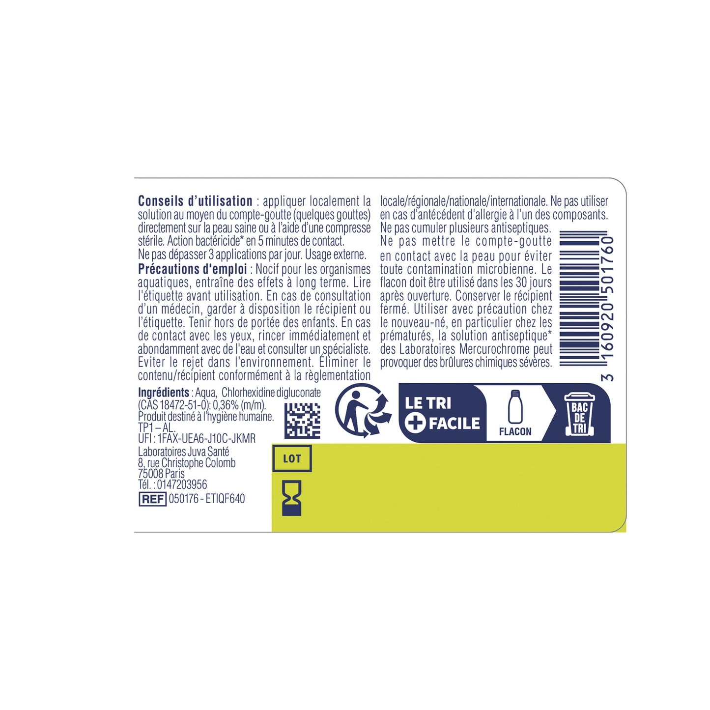 Désinfectant Solution Antiseptique Sans Alcool MERCUROCHROME 