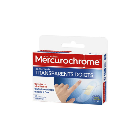 MERCUROCHROME Ultra-Thin Water Resistant Hydrocolloid Transparent Finger Bandages