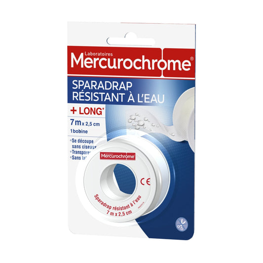 MERCUROCHROME Microperforated Waterproof Adhesive Tape 7mx2.5cm