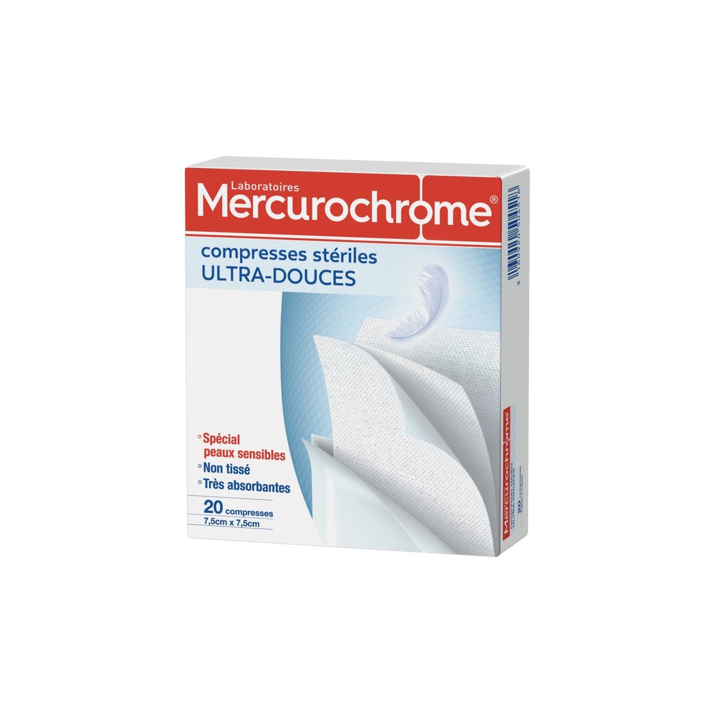MERCUROCHROME Sterile Compresses 7.5x7.5cm Soft and Absorbent