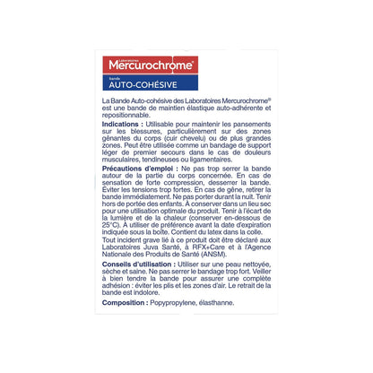 Bande Auto-Cohésive 7, 5 Cm MERCUROCHROME
