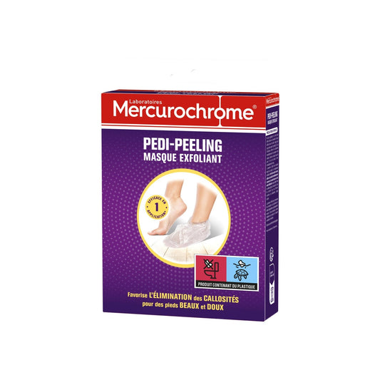 Masque Pieds Chaussettes Exfoliantes Peaux Mortes MERCUROCHROME la paire