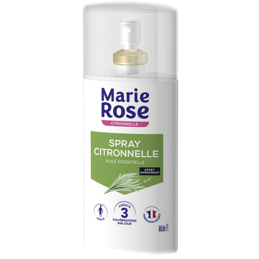Anti-Moustiques Spray Répulsif Rafraîchissant 100% Naturel Citronnelle MARIE ROSE le spray de 100mL