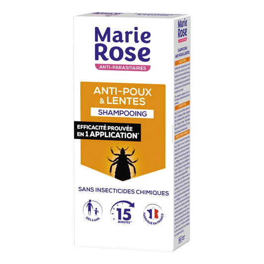 Shampoing Anti-Poux et Lentes MARIE ROSE le flacon de 125mL