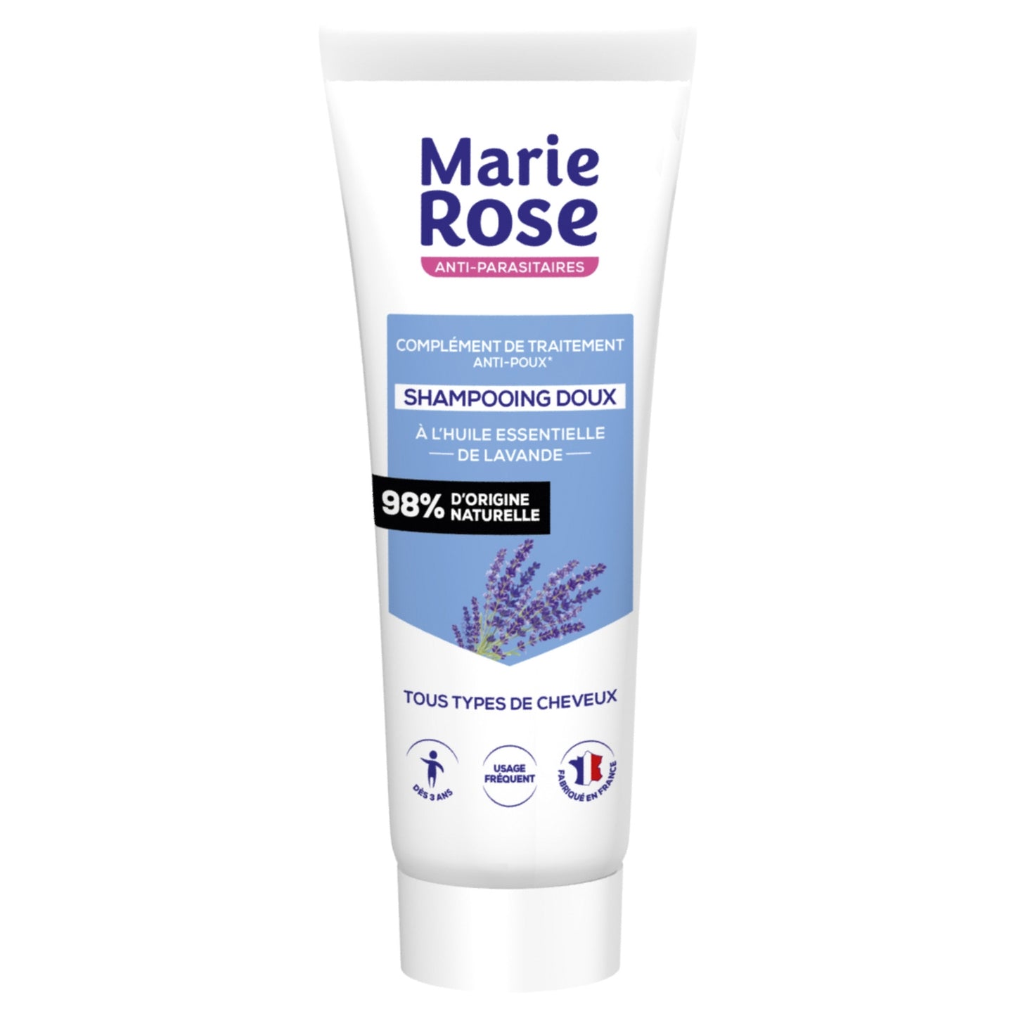 Lotion Anti-Poux et Lentes Extra Forte à l'Huile Essentielle de Lavande MARIE ROSE 