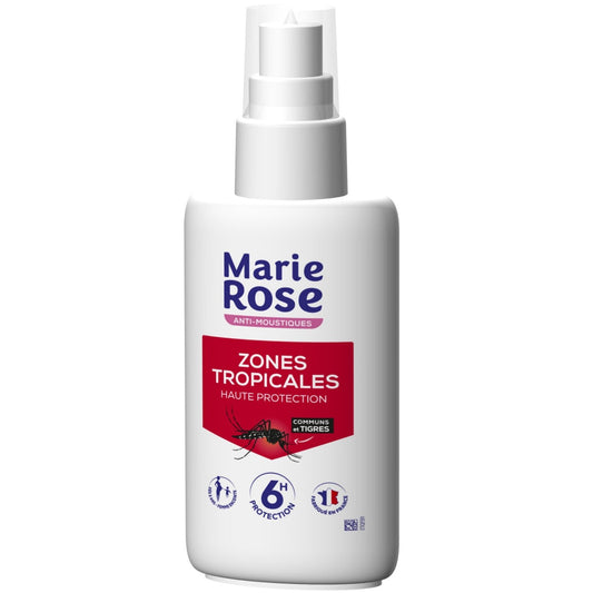 Anti-Moustiques Spray Répulsif Haute Protection Zones Tropicales Efficacité 6h MARIE ROSE le spray de 100mL