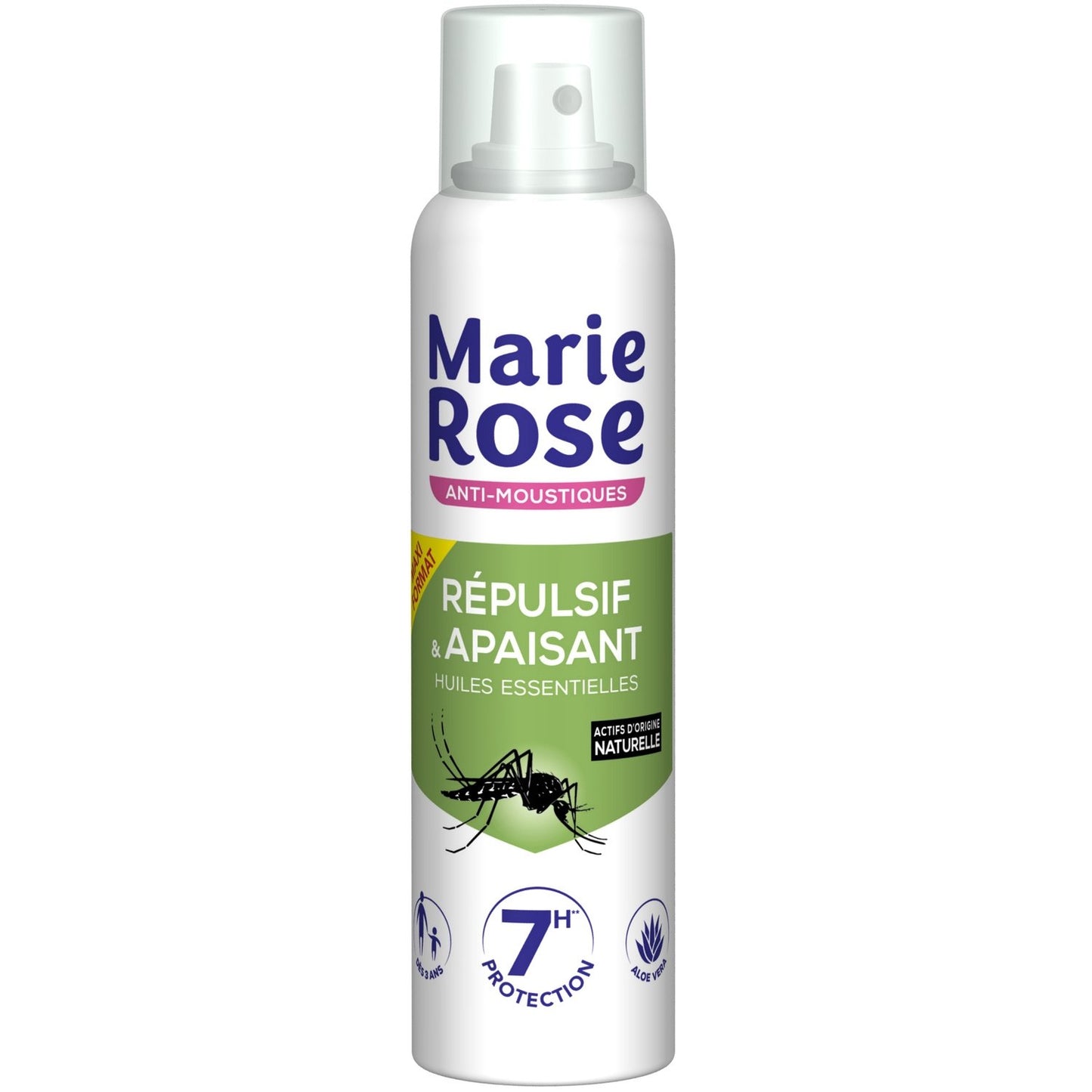 Anti-Moustiques Aérosol Répulsif et Apaisant Protection 7h Huiles Essentielles MARIE ROSE le spray de 150mL