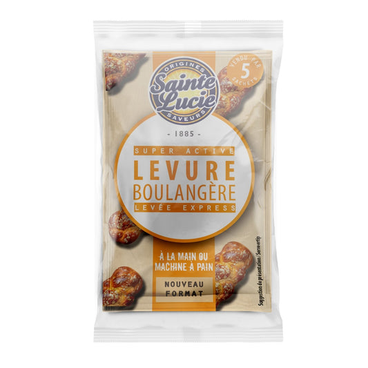 Levure Boulangère Super Active Sans Gluten SAINTE LUCIE le paquet de 5 sachets