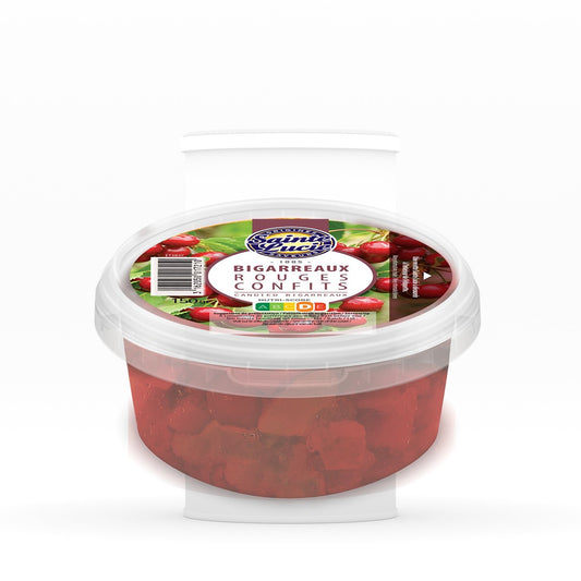 Bigarreaux Rouges Confits SAINTE LUCIE le pot de 150g