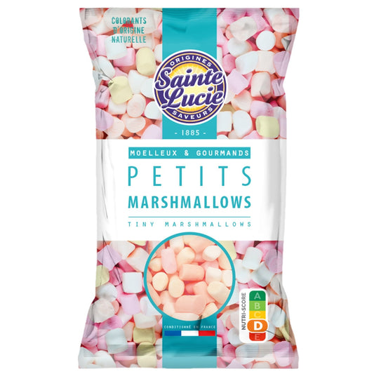 Petits Marshmallows Moelleux et Gourmands SAINTE LUCIE le paquet de 80g