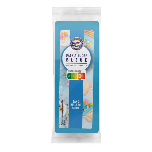 Pâte à Sucre Bleue Sans Huile de Palme SAINTE LUCIE le paquet de 100g