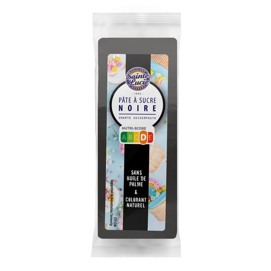 Pâte à Sucre Noire Sans Huile de Palme et Colorant Naturel SAINTE LUCIE le paquet de 100g