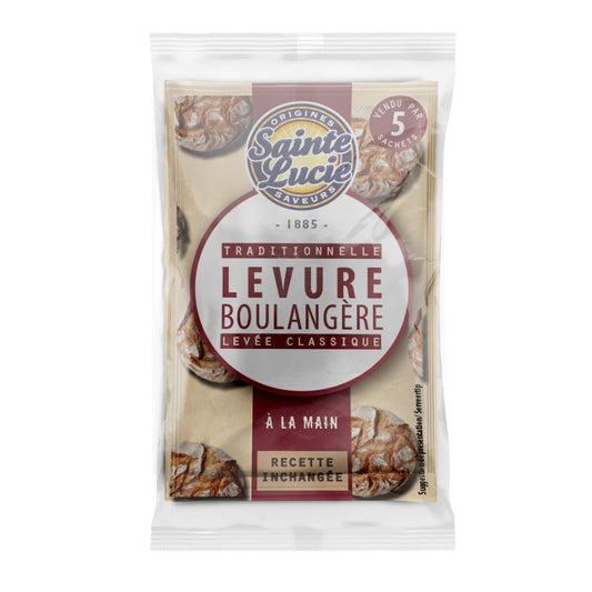 Levure Boulangère Traditionnelle Sans Gluten SAINTE LUCIE le paquet de 5 sachets