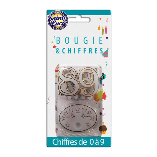 Bougie & chiffres SAINTE LUCIE 