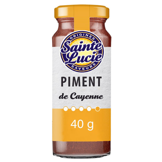 Piments de Cayenne Moulus Fort SAINTE LUCIE le flacon de 40 g