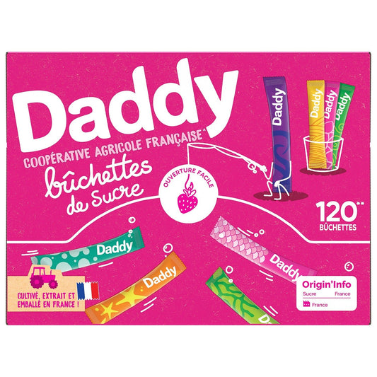 Sucre Bûchettes DADDY la boite de 120 pièces