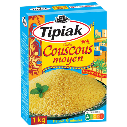 Couscous Grain Moyen TIPIAK la boite de 1 kg
