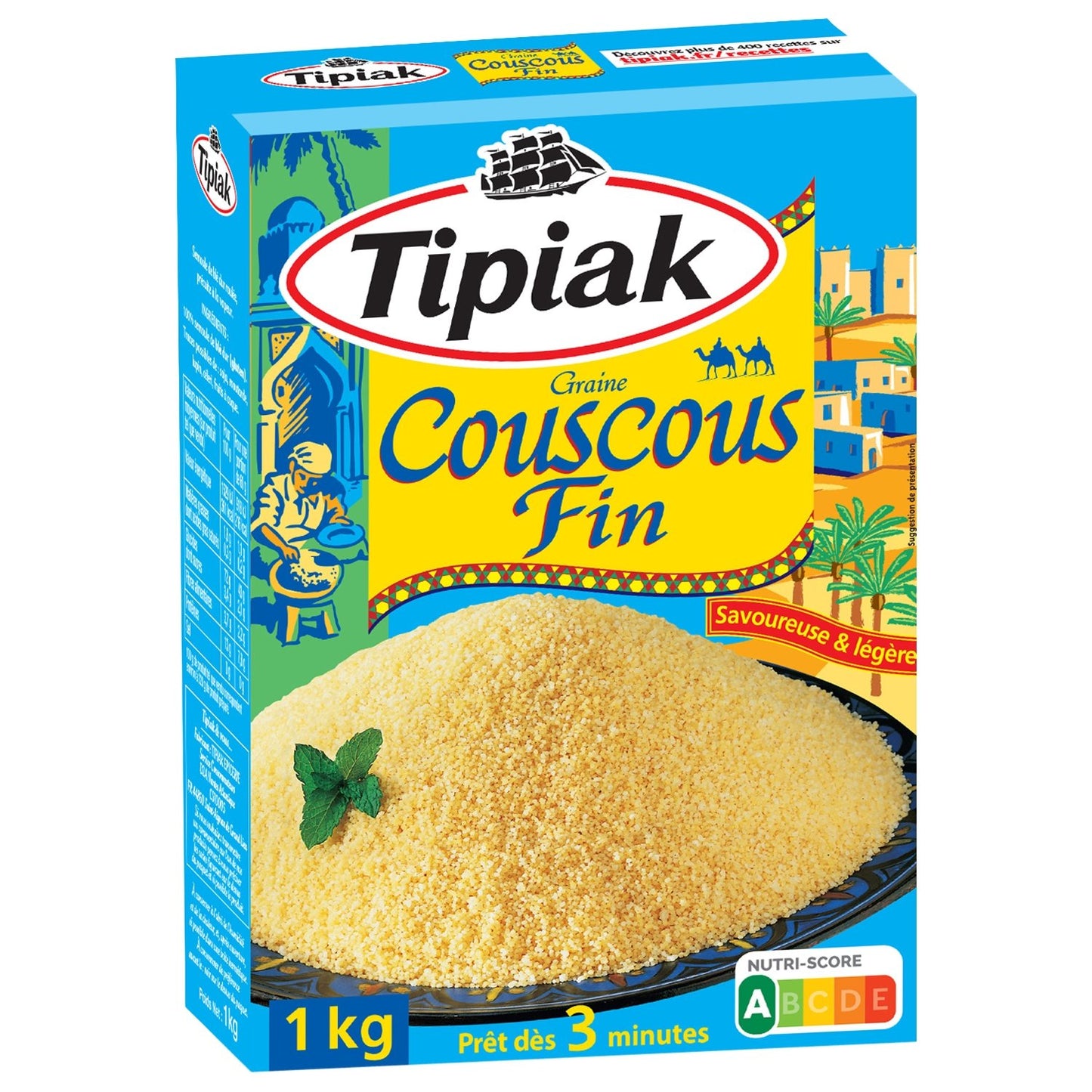 Couscous Fin TIPIAK la boite de 1Kg