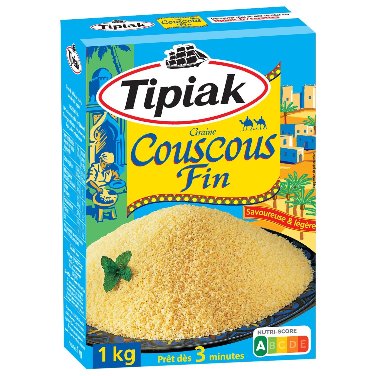Couscous Fin TIPIAK la boite de 1Kg