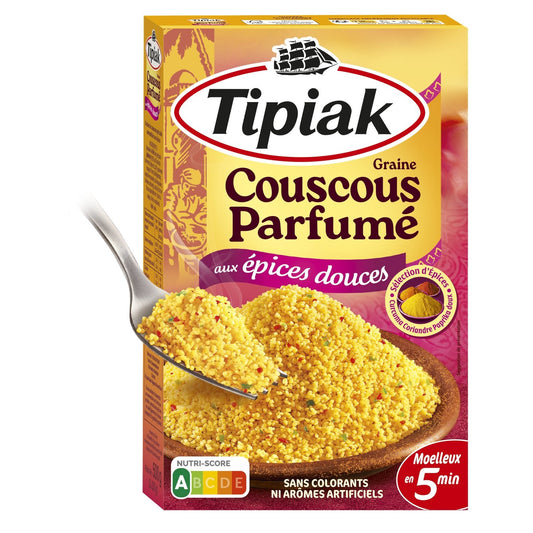 Graines de Couscous Parfumées aux Épices Douces TIPIAK les 2 sachets de 250 g