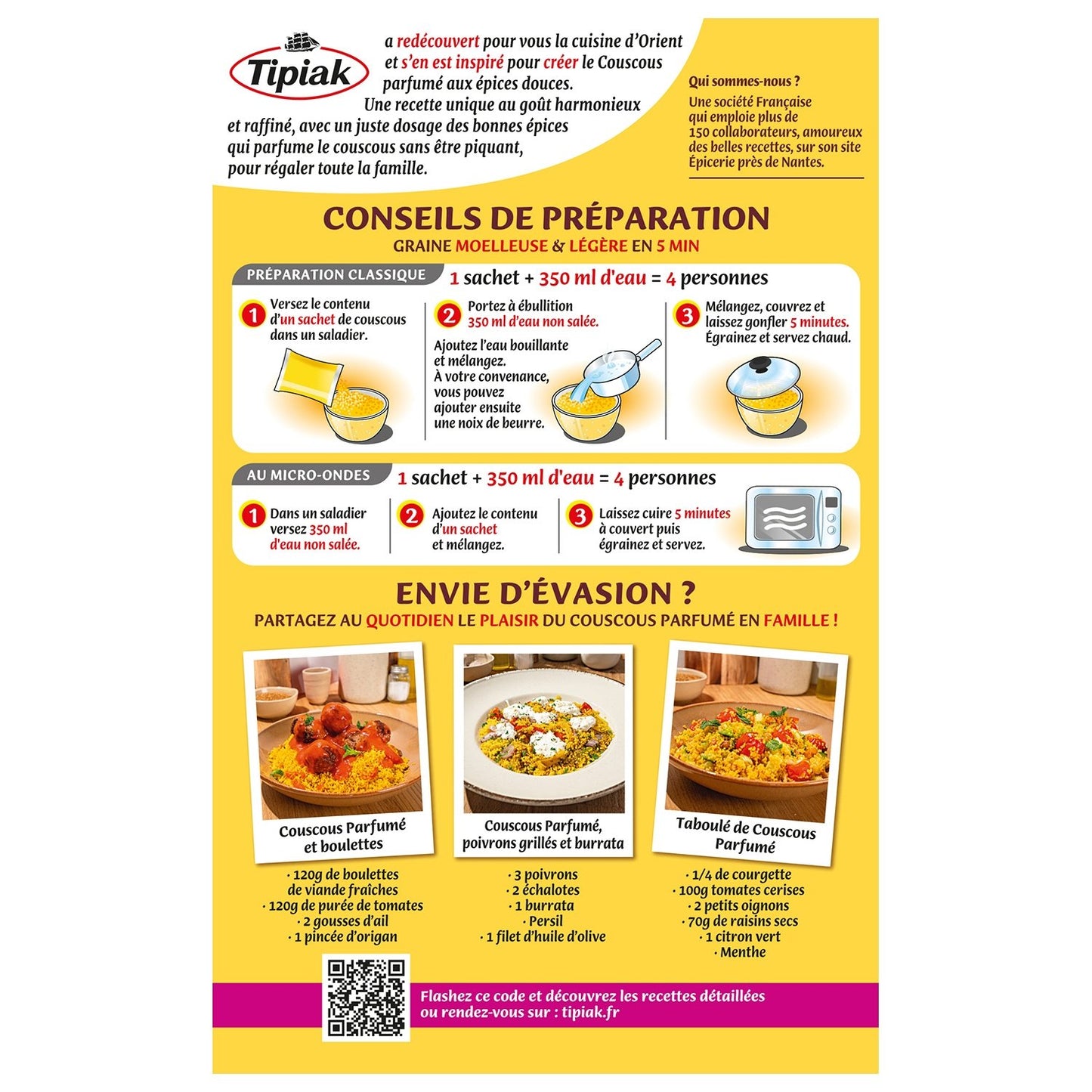 TIPIAK Mild gewürzte Couscous-Körner