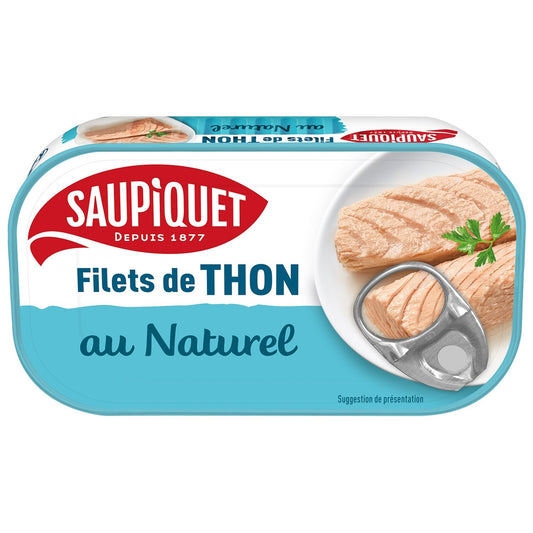 Thon Filets au Naturel SAUPIQUET la boite de 81 g net égoutté