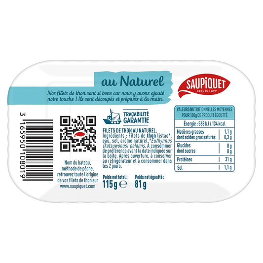 Thon Filets au Naturel SAUPIQUET