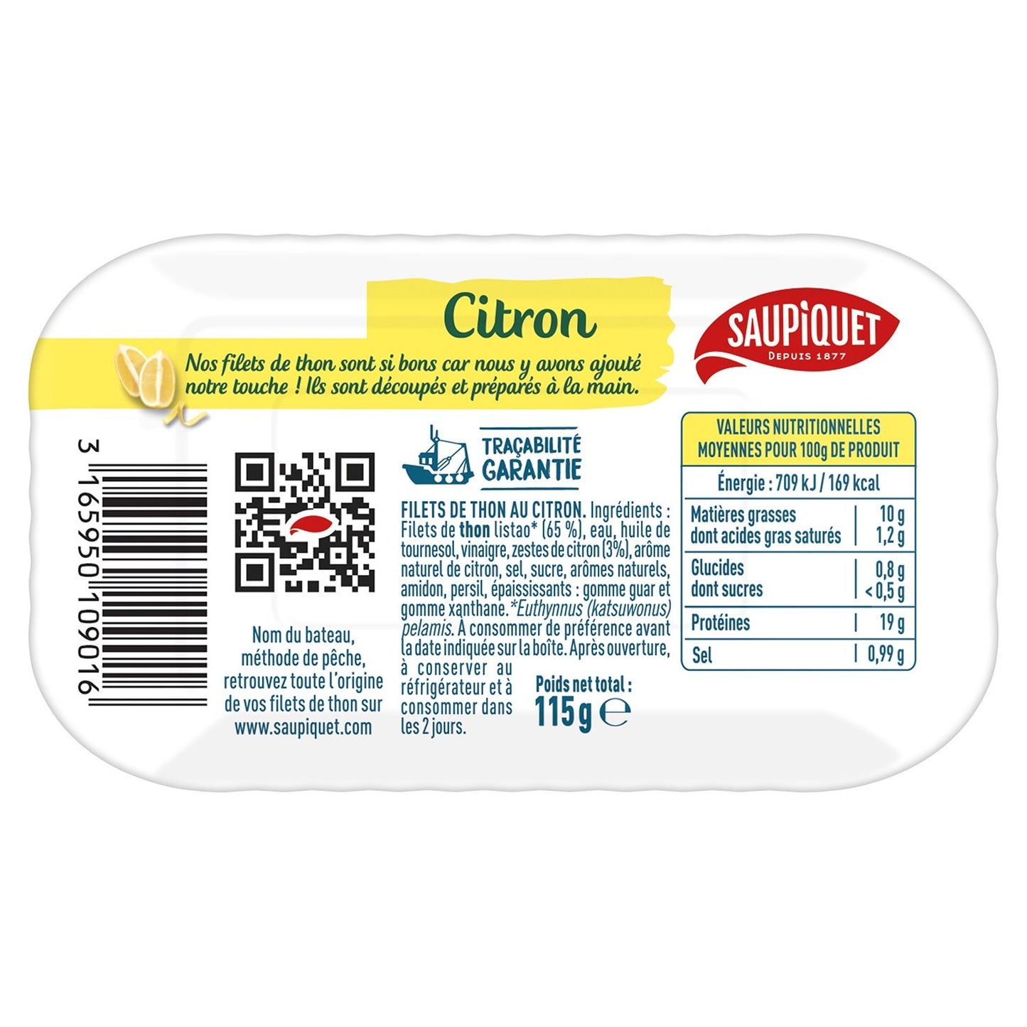 Thunfischfilets mit Zitrone SAUPIQUET