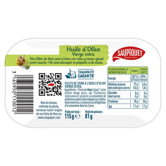 Thon Filets l'Huile d'Olive SAUPIQUET